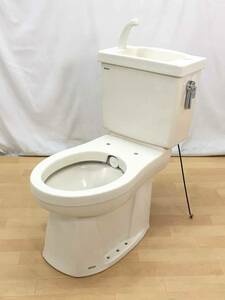【美品】SEKISUI (セキスイ) トイレ 簡易水洗便器 ポットン便所 KY-T 洋式便器 (床下排水)とタンクのセット 大阪市内 直接引き取り可 40