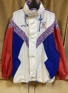 激レア 90s adidas 1992オリンピック Great Britain ビンテージ トラックジャケット イギリス製 vintage jacket Olympic ナイロン ジャージ