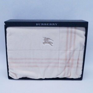 未使用 バーバリー BURBERRY 織綿毛布 BB460 FEF 1501225 ベージュ 140㎝×200㎝ 経年品