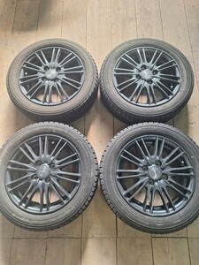 中古　14インチアルミホイール　4本　4.5J+45 PCD100 4H　スタッドレス　155/65-14