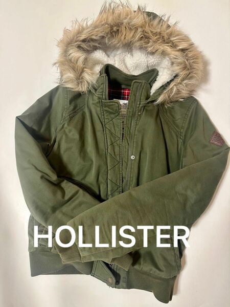 【美品】HOLLISTER ミリタリー風 ファーフード付き トップスジャケット