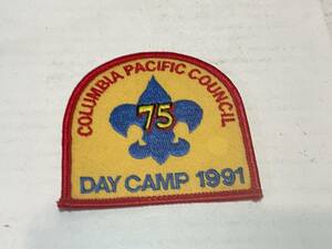 ワッペン　キャンプ　COLUMBIA PACIFIC COUNCIL DAY CAMP 1991