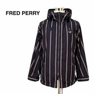 ☆良品 フレッドペリー FREDPERRY ストライプ フィッシュテール パーカー size S モッズコート マウンテンパーカー ライトアウター M51 M65