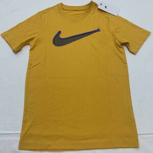 新品　150 NIKE ナイキ　半袖　Tシャツ　イエロー　コットン100%