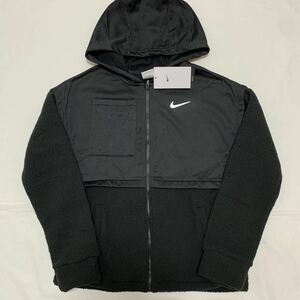 新品　定価6000円　NIKE ナイキ　フリース　ジャケット　170 パーカー　ジップアップ 裏起毛　ブラック　DJ5911-010 160