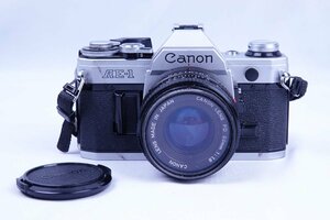 ☆ジャンク Canon AE -1 FD50㎜ 1:1.8 レンズ付 キャノン フィルムカメラ 動作未確認品☆ア