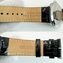 オリエント　腕時計　自動巻き 黒　AC00-C0-B 日本製　ORIENT バンビーノ　ステンレス　レザー_画像6