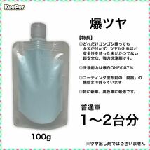 爆ツヤ　100g スポンジ付　キーパー技研　keeper 水アカ　下処理　前処理　スケール除去　水垢除去　イオンデポジット除去_画像2