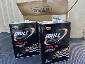 【4L×2缶】SUNOCO BRILL エンジンオイル 17.5w-50 全合成 エステル レーシングオイル 高性能 スノコ ブリル 【新品未開封】