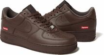 国内正規品 【新品 茶色 US8.5 26.5cm Supreme Nike Air Force 1 Low】 シュプリーム フォースワン af1 wheat flax brown box logo dunk sb_画像2