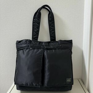 【値下げ】【美品】定価26,950円 PORTER ポーター TANKER タンカー トートバッグ ビジネスバッグ 622-06994 ブラック 黒