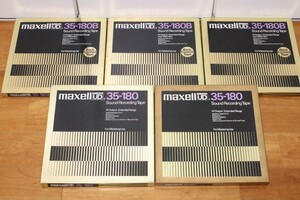 【5本セット】 maxell オープンリールテープ UD 35-180B/35-180 10号 マクセル メタルリール