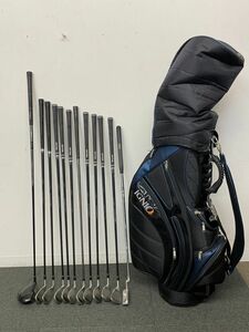 I225-K50-290◆ TaylorMade テーラーメイド ゴルフセット ゴルフクラブ/12本 右利き用 #1,3-9,P,S 他 ドライバー キャディバッグ/IGNIO ⑦