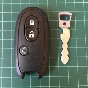 SU11664 点灯 スズキ 純正 007AA0080 スマートキーレス パレット ソリオ ルークス等MK21S MA15S 日産 スライド 3ボタン