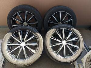 ■weds LEONIS WX BKMC 18インチ 18x7J +53 114.3mm 5H　YOKOHAMAタイヤ BlueEarth 225/50R18