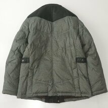 相場価格￥45,800- 美品 レナウン SIMPLE LIFE シンプルライフ 山羊革レザー使用 ピーチスキン ダウンジャケット ヘリンボーン L_画像3