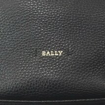 参考価格9万円 美品 Bally バリー BLYSS.O 1960 シュリンク カーフレザー バケツ型 2Way ショルダーバッグ 黒 保存袋 ギャランティー付き_画像6