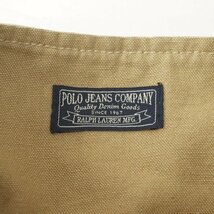 正規品 美品 POLO JEANS COMPANY RALPH LAUREN ラルフローレン キャンバス地 星条旗 トートバッグ 肩がけ可能 ベージュ メンズ-_画像7