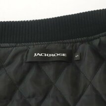 相場価格￥26,000- 美品 JACKROSE ジャックローズ メルトンウール 牛革 レザー 袖革スタジャン ブラック 黒 5 JP:XL 中綿入り メンズ_画像7