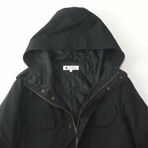 参考価格￥35,200 美品 The DUFFER of St. GEORGE ダファーオブセントジョージ 本格ミリタリー コットンサテン 中綿入り モッズコート 黒 M_画像2