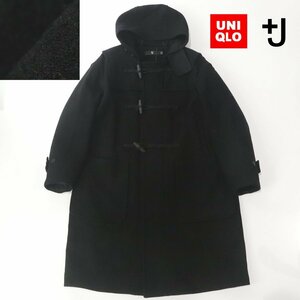 人気！ 定価￥29,900- 極美品 UNIQLO ユニクロ +J JIL SANDER ジルサンダー オーバーサイズ ダッフルコート 黒 ブラック M ロング丈