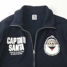 【豪華胸刺繍入り！】美品 CAPTAIN SANTA キャプテンサンタ ワッペン付き ジャージ ブルゾン 紺 ネイビー XL 【参考価格￥26,400-】_画像2