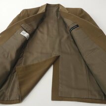 【カシミヤ30％の極上の質感！】極美品 MEN'S FASHION LEOMAC カシミヤウール ビーバークロス 金釦 2つボタン ブレザー キャメル AB5_画像3