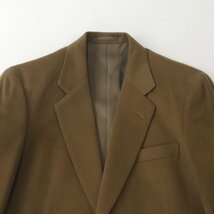 【カシミヤ30％の極上の質感！】極美品 MEN'S FASHION LEOMAC カシミヤウール ビーバークロス 金釦 2つボタン ブレザー キャメル AB5_画像2