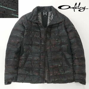 相場価格￥28,600- 極美品 OAKLEY オークリー Skull Snow Noise Down Jacket 撥水加工 タフタ地 ゴルフ ダウンジャケット L 総柄