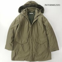 相場価格￥57,000- 美品 ダーバン INTERMEZZO インターメッツォ 撥水加工 ダウンライナー付 モッズコート オリーブ L ミリタリー_画像1