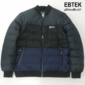 定価￥31,900- 極美品 EDDIE BAUER エディーバウアー EBTEK 650フィル リバーシブル 4WAY ダウンジャケット ネイビー M ベスト ブルゾン