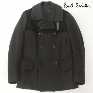 【ランウェイ メインライン！】美品 PAUL SMITH ポールスミス 223218 ライトメルトン Pコート 茶 M ダブルブレスト 【相場価格￥88,000-】