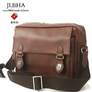 相場価格3万円 未使用 極美品 JLBHA ジルバ 豊岡鞄 日本製 牛革 アンティークレザー ショルダーバッグ ブラウン クロスボディ ユニセックス