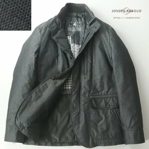 極美品 オンワード樫山 JOSEPH ABBOUD ジョセフアブード 金網柄 ポリエステル ダウンジャケット グレー M【参考価格￥47,300-】