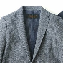 参考定価￥33,000- 新品未使用品 RadmesS MEN'S BIGI メンズビギ 春夏 ニット 2つボタン セットアップ スーツ ネイビー 紺 01（S)_画像2