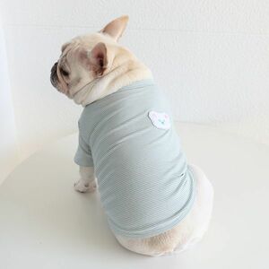 アクアSサイズ◆【残り数枚】犬服 中型犬用 ドッグ くまさん ボーダー Tシャツ 熊 ベア カットソー 新作 ペット 新品 春 夏 秋 犬用品