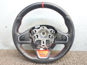 7653　ルノー　ルーテシア RS　RM5M1　ハンドル　ステアリングホイール　レッドステッチ