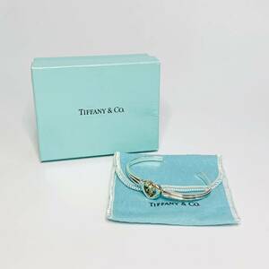 TIFFANY&Co ティファニー ハート リボン バングル ブレスレット アクセサリー 750 925 総重量約15.5g