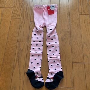 SALE 即決　新品　ミキハウス　日本製　タイツ　100 女の子 レギンス ドット 靴下 ニーハイ ソックス