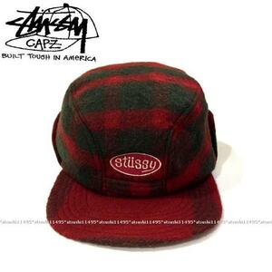  rare! 80's 80 period OLD stussy Old Stussy x WOOLRICH Woolrich Thinsulate ear present . attaching wool cap 