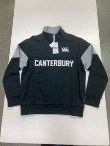【Canterbury】カンタベリー メンズ スウェットシャツ(ハーフZIP) Mサイズ Charcoal×Gray