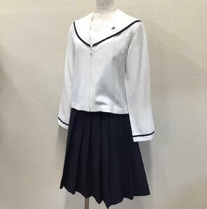 O309/(中古) 広島県 廿日市西高校 セーラー服 上下セット /指定品/160A/W63/セーラー/夏スカート/TOMBOW/夏服/中学校/女子学生/制服/学生服