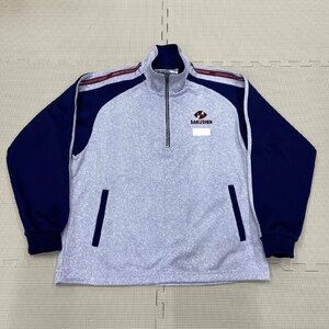Y161/T854 ( used ) Tochigi prefecture work new .. high school gym uniform 1 point / old design /S size / long sleeve /MIZUNO ATHLETE/. gray × red / woman raw ./. industry raw goods / smaller 