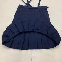 I163/Y(中古)東北方面 女子制服1点 /校名不明/160A/W67～73/吊りスカート/ブラウス/KANKO/紺/冬用/ポリエステル100％/中学/高校/学生服_画像2