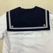 I178/Y(中古)福島県 白沢中学校 女子制服2点 /165A/W71/夏セーラー/夏スカート/白3本ライン/女子学生/高校/関東襟/制服/学生服_画像5