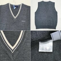 A256/S755(中古)大阪府 信太高校 制服3点 /M/セーター/カーディガン/ニットベスト/School harmony/グレー/学生服/卒業生品/男女兼用_画像7