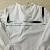 I200/Y(中古)山形県 山形市立第七中学校 女子制服3点 /165A/W64/合服セーラー/冬スカート/スクエアタイ/TOMBOW/緑2本/白/高校/女子/学生服_画像5