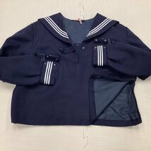 I211/Y(中古)福島県 安達高校 女子制服3点 /大きめ/特大/4L/W89/セーラー/冬スカート/スカーフ/白3本/KUNIOKA/関東襟/中学/女子学生/学生服_画像6