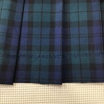 O327/(中古)兵庫県 播磨高校(姫路女学院) 女子制服1点 /旧制服/大きめ/W77/丈60/夏スカート/緑系/チェック柄/HARIMA/夏服/女子学生/学生服_画像6