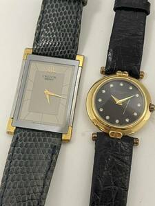 【1円スタート】レディースブランド腕時計２本　SEIKO CREDOR 6730-5710 / BALENCIAGA TG88 クオーツ 非稼働ジャンク